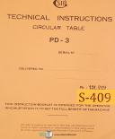SIP-SIP PD-3, Circular Table, Technical Instructions Manual 1955-PD-3-01
